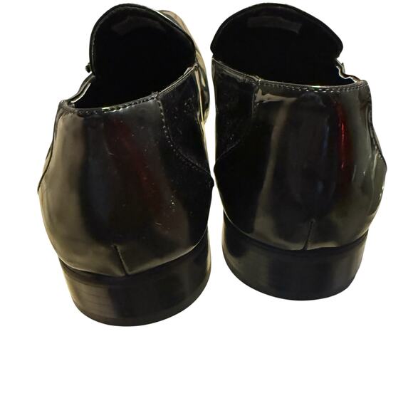 Faranzi Mens Black Patent Leather Loafer Slip-On Tuxedo Dress Shoe Size 12 - Picture 6 of 10